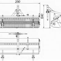 Щеточное оборудование с гидроприводом и бункером для сбора мусора ЩОГ-18.00.00.000