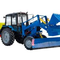 Коммунальная машина ТУМ-180 с челюстным погрузочным ковшом и щеткой с увлажнителем