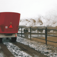 Смеситель-кормораздатчик Trioliet Solomix P с выдувателем соломы