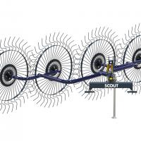 Грабли ворошилки СКАУТ PL-4600 для трактора, четыре колеса сгребания