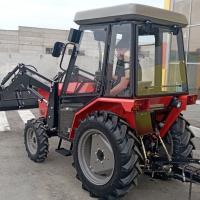 Трактор Уралец 254 с куном и прицепом