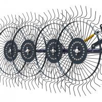 Грабли ворошилки СКАУТ PL-4600 для трактора, четыре колеса сгребания