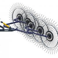 Грабли ворошилки СКАУТ PL-5600 для трактора, пять колес сгребания