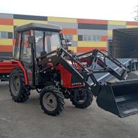 Трактор Уралец 254 с куном и прицепом