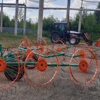 Грабли-ворошилки валкообразователи на трактор ГВВ-9 (спицы 7 мм) с двумя г/цилиндрами