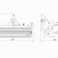 Щеточное оборудование с гидроприводом и бункером для сбора мусора ЩОГ-18.00.00.000