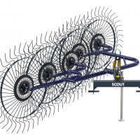 Грабли ворошилки СКАУТ PL-5600 для трактора, пять колес сгребания